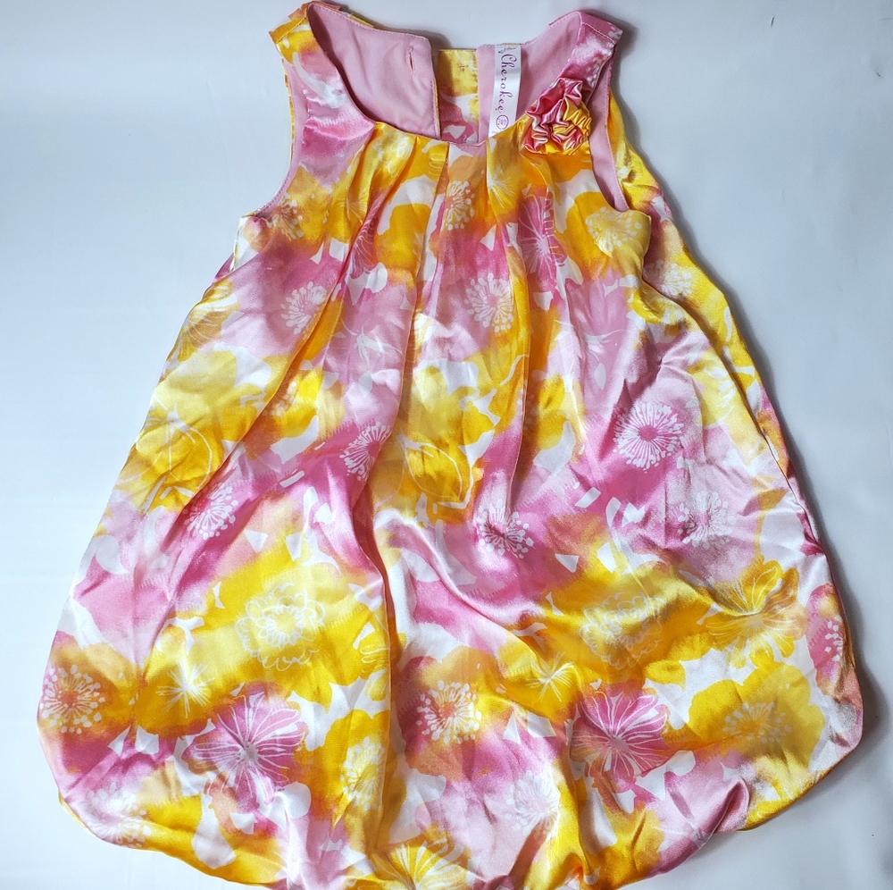 Girls Cherokee floral spring dress
